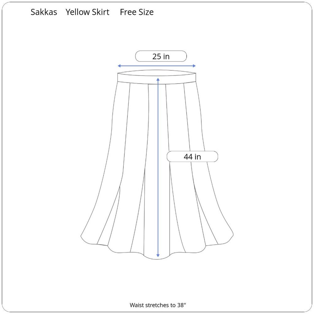 Sakkas Women's Maxi Skirt Lemon Print Tiered Asymmetrical Chiffon One Size Flowy - Picture 2 of 8
